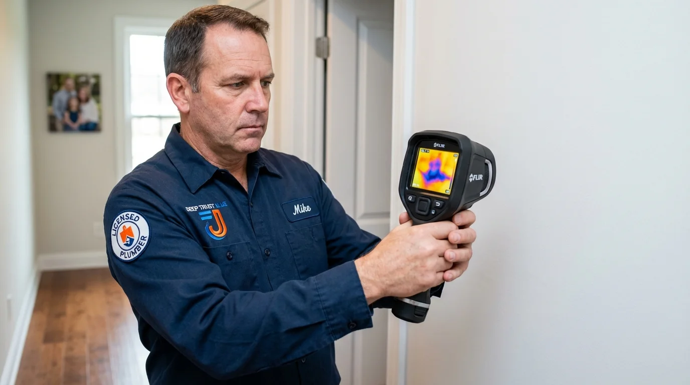 Thermal imaging leak detection by Johns Plumbing LLC in Saratoga Springs